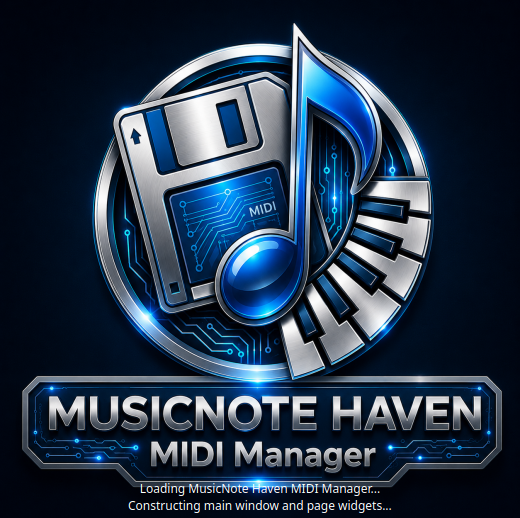 MusicNote Haven MIDI Manager startup screen