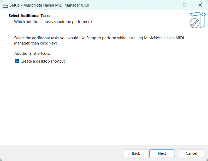 Installer desktop shortcut option